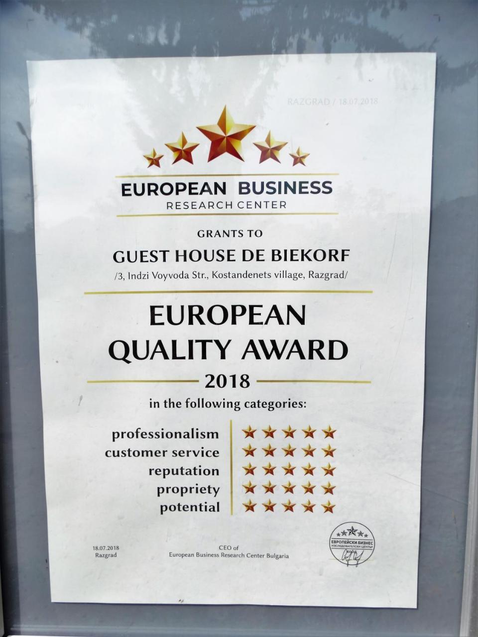 Guest House Biekorf Kostandenets Exteriör bild